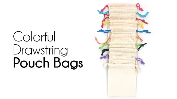 Colorful Drawstring Pouch Bags