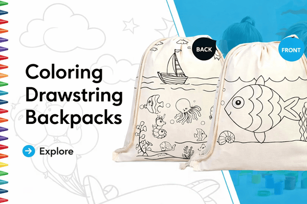 Coloring Drawstring Backpacks for Kids