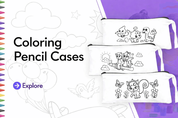 Kids Coloring Pencil Cases for Party Activity