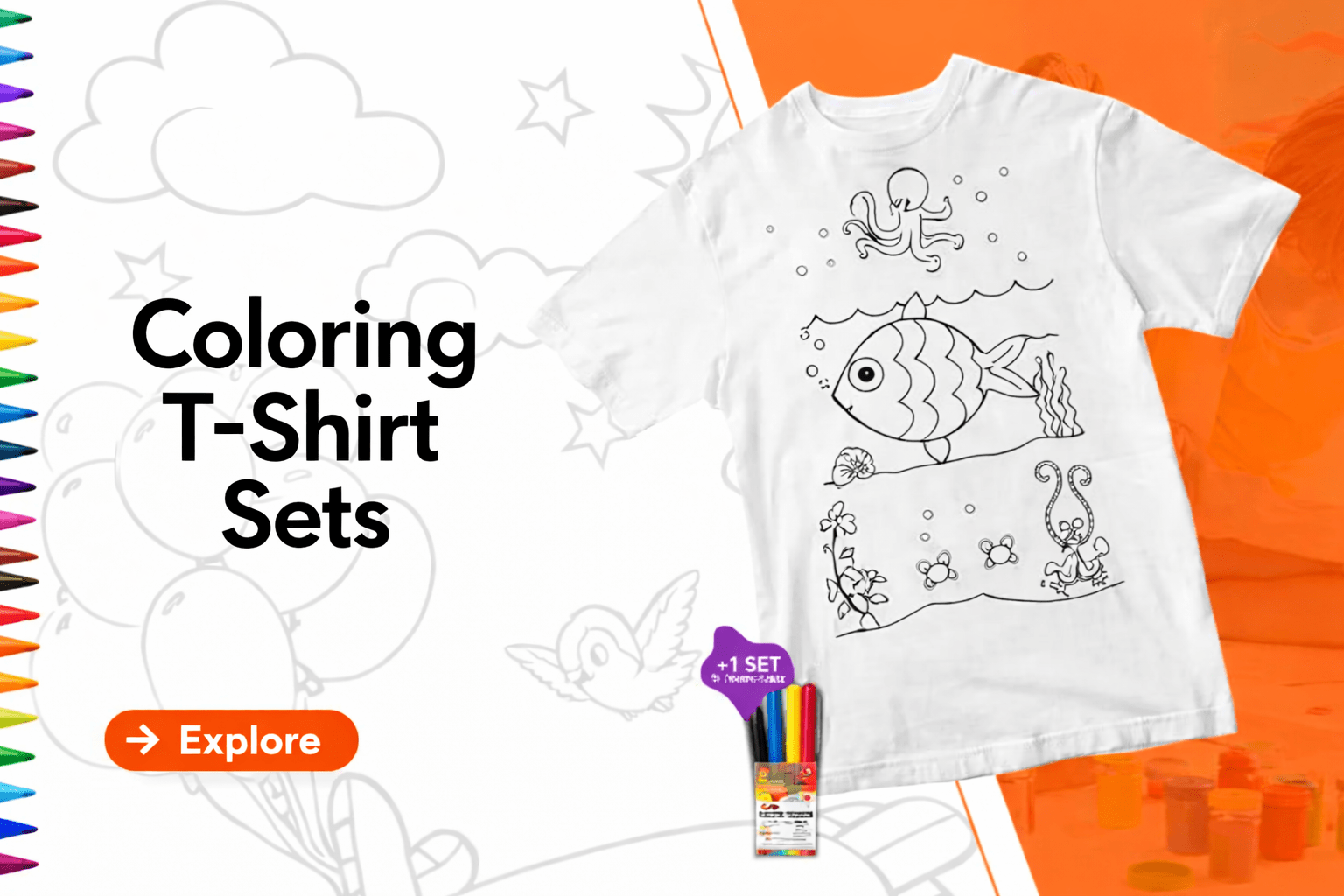 Coloring T-Shirt Sets - Pamusan.com