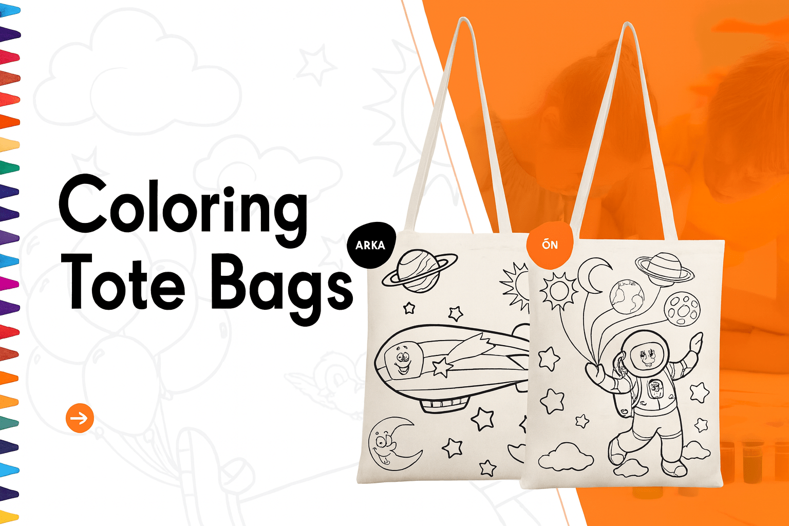 Coloring Tote bags - Pamusan.com