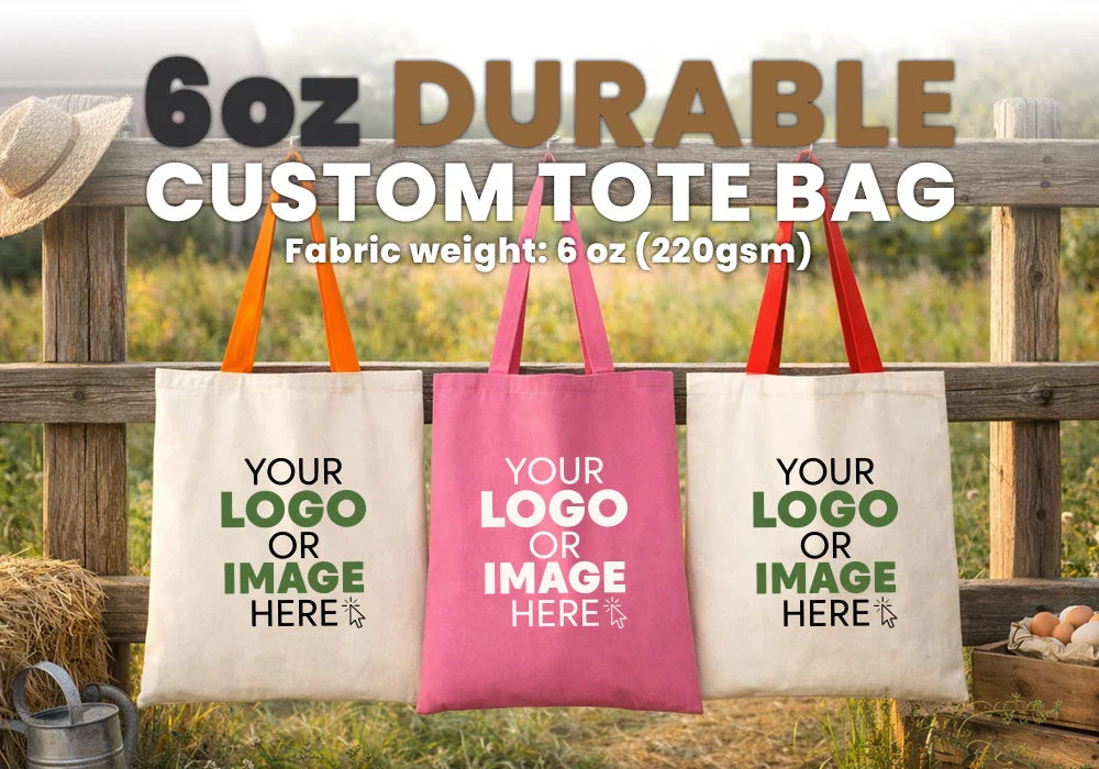 Custom Tote Bags – 6 oz (220 gsm) Pamusan.com