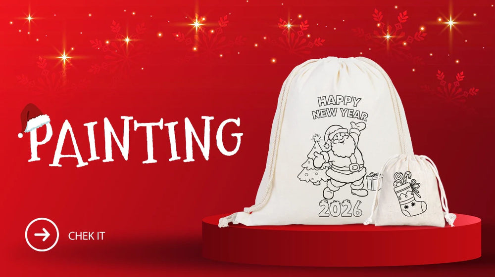 New Year Paintable Bags