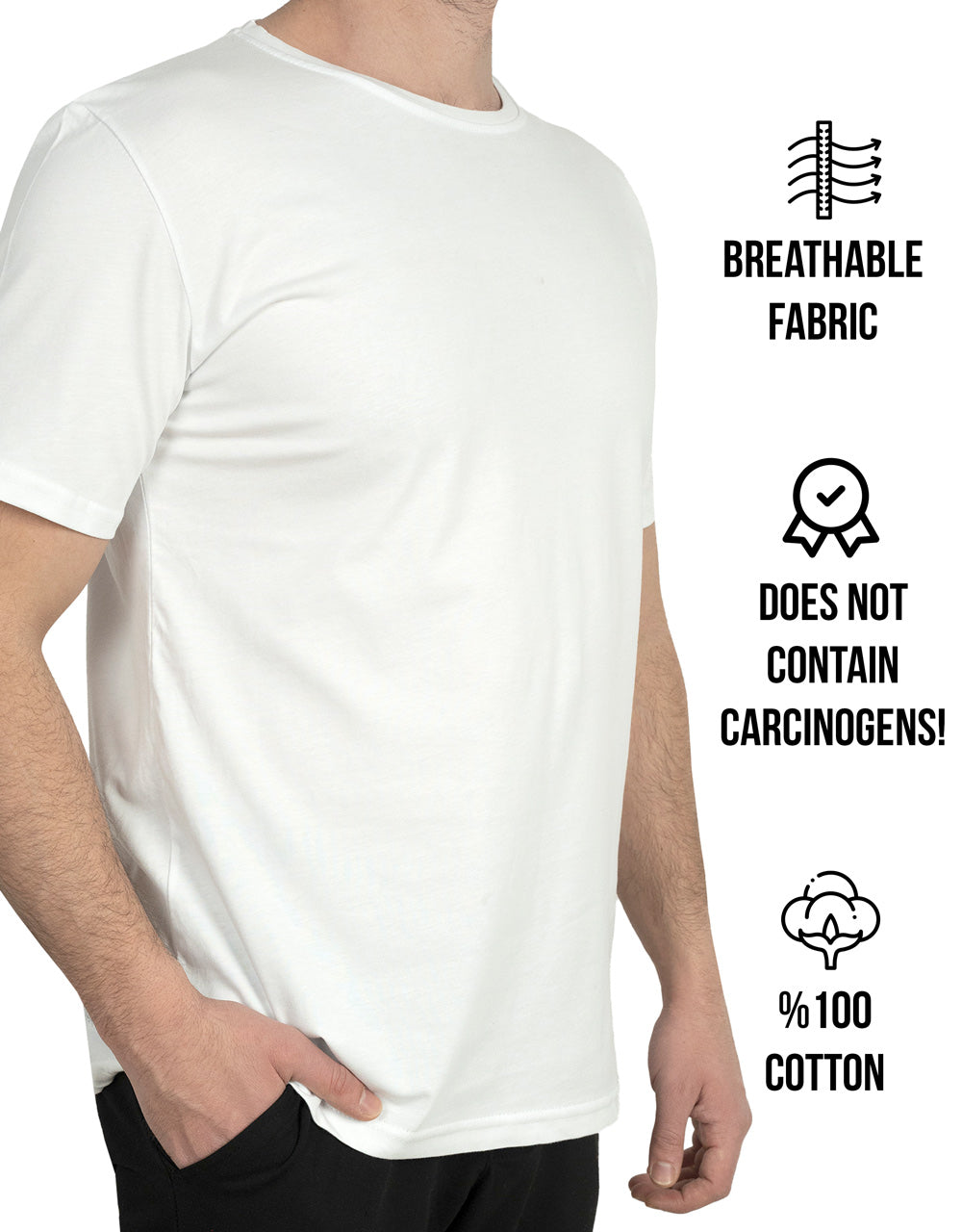 Basic T-shirt White Color 1.0 Quality