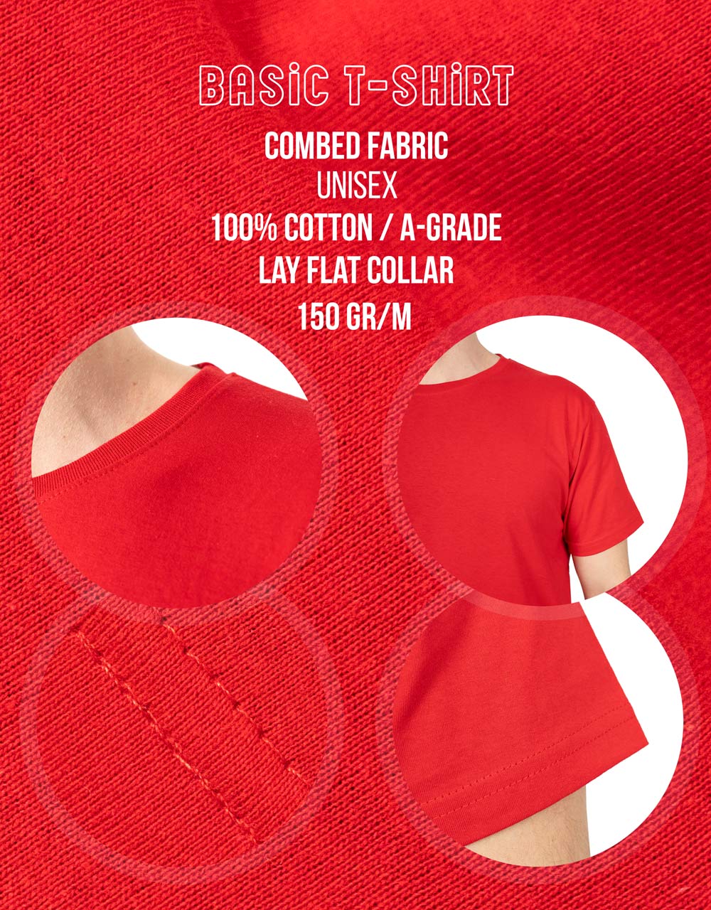 Basic T-shirt Red Color 1.0 Quality