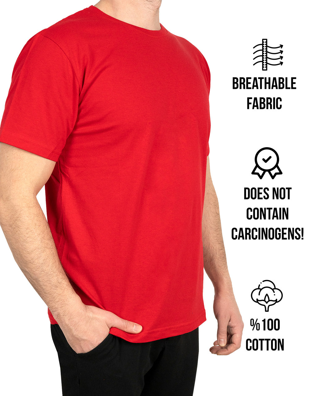 Basic T-shirt Red Color 1.0 Quality