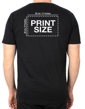 Basic T-shirt Black - Print