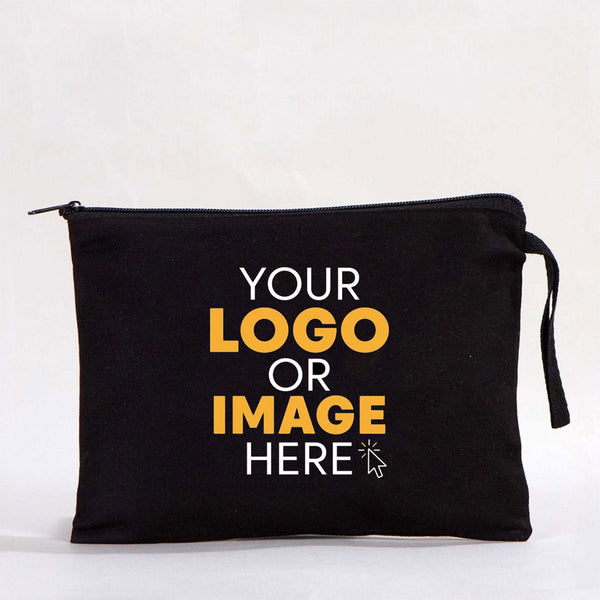 Clutch Bag - Black 8"W x 6"H-21x15 cm (customized)