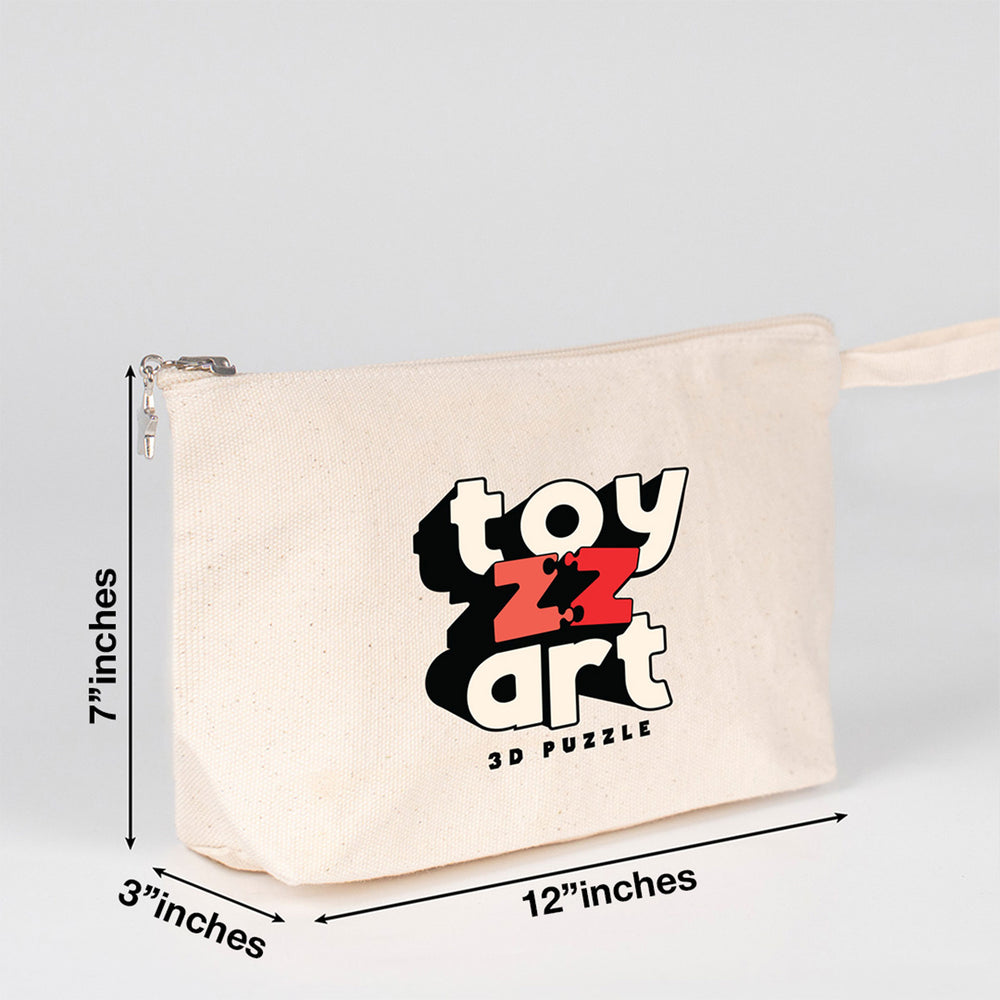 Personalized Canvas Clutch -  12" x 7" x 3"