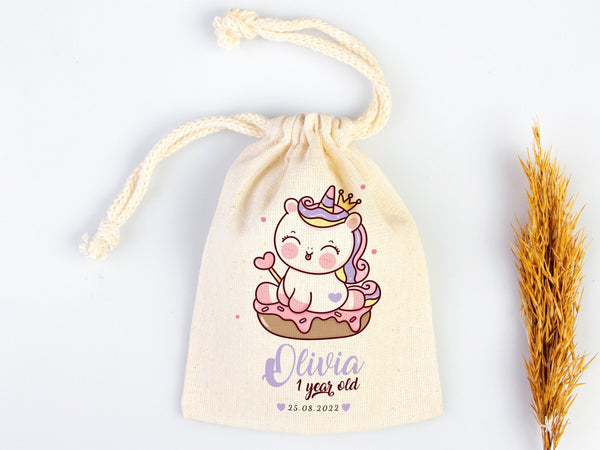 1st Birthday Favour Bags, Custom Party Bags for first birthday, Personalized Favor Bags - Pamusan.com