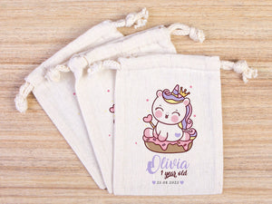 1st Birthday Favour Bags, Custom Party Bags for first birthday, Personalized Favor Bags - Pamusan.com