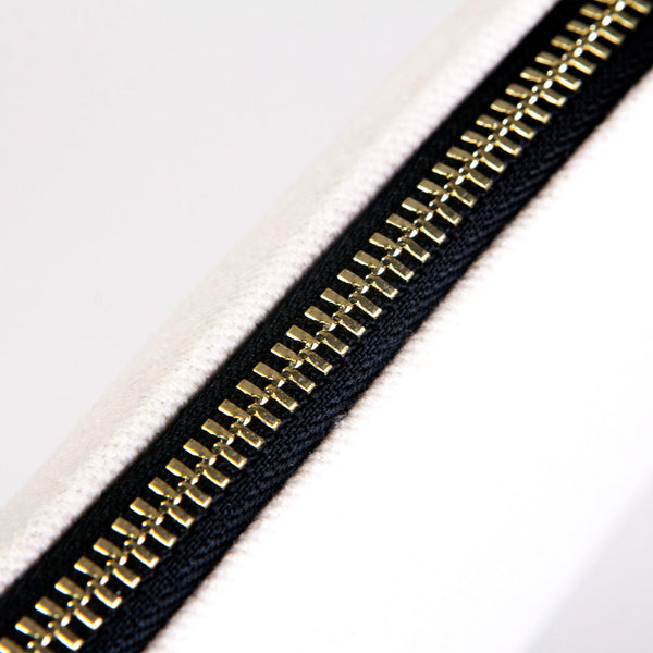 Clutch Bag White 8"x6" – Cotton Zipper Cosmetic & Makeup Pouch