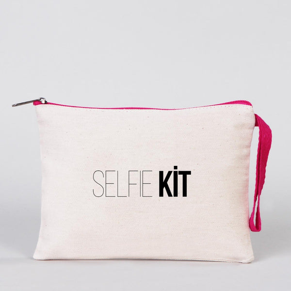 Clutch 8"W x 6"H (21 cm x 15 cm)  - Fuchsia Zippered (Customize)