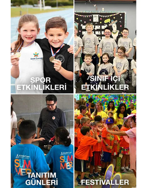 1000 Promotional Children's T-Shirts Printed 23Rd April - White - Single Color Printing