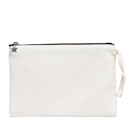 Blank Canvas Clutch Bag with Lining – 10"x7" Cotton Clutch Purse