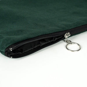 Personalized Pine Green Cotton Clutch Pouch – 12" × 8" (30 × 21 cm) – 10 oz Fabric