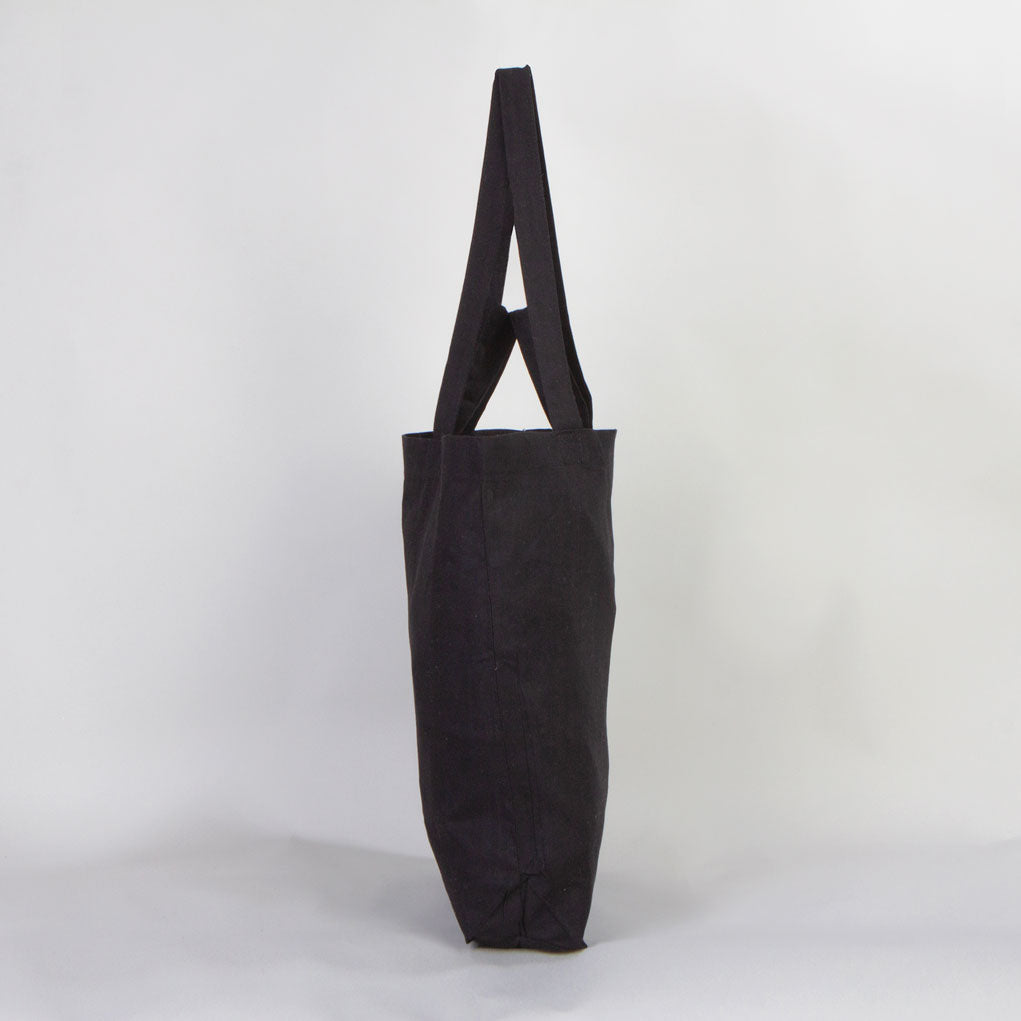 Foldable Shopping Bag - Black 16" W x 14" H x 4" L (48 cm x 41 cm x 10 cm)