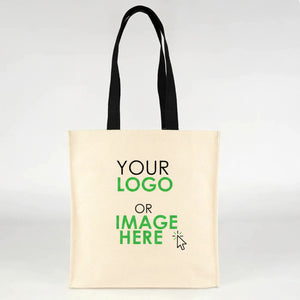 Custom printed canvas tote bag, add your logo or image