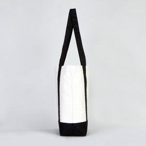 Black Canvas Tote Bag – Large 16"x14"x5", Eco-Friendly & Reusable