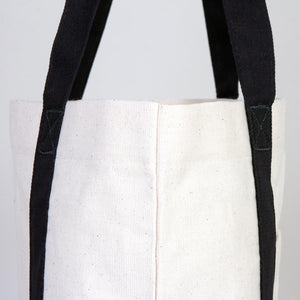 Black Canvas Tote Bag – Large 16"x14"x5", Eco-Friendly & Reusable