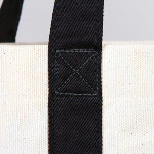 Black Canvas Tote Bag – Large 16"x14"x5", Eco-Friendly & Reusable