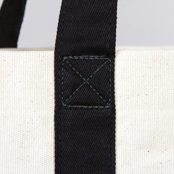 Black Canvas Tote Bag – Large 16"x14"x5", Eco-Friendly & Reusable