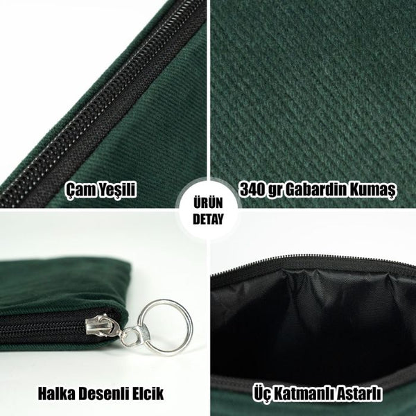Ipad Portfolio Purse Pine Green (30x21 cm) With Base
