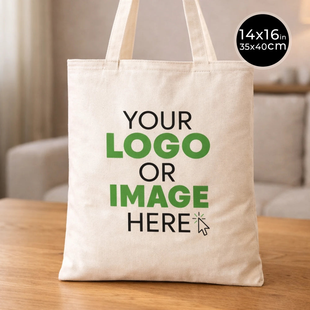 Personalized Canvas Tote Bags – 12oz Custom Logo & Photo Printing, Bulk Orders