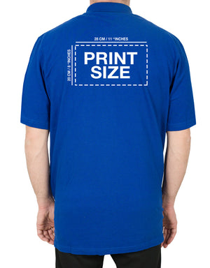 Polo Collar Blue T-Shirt - Digital Print