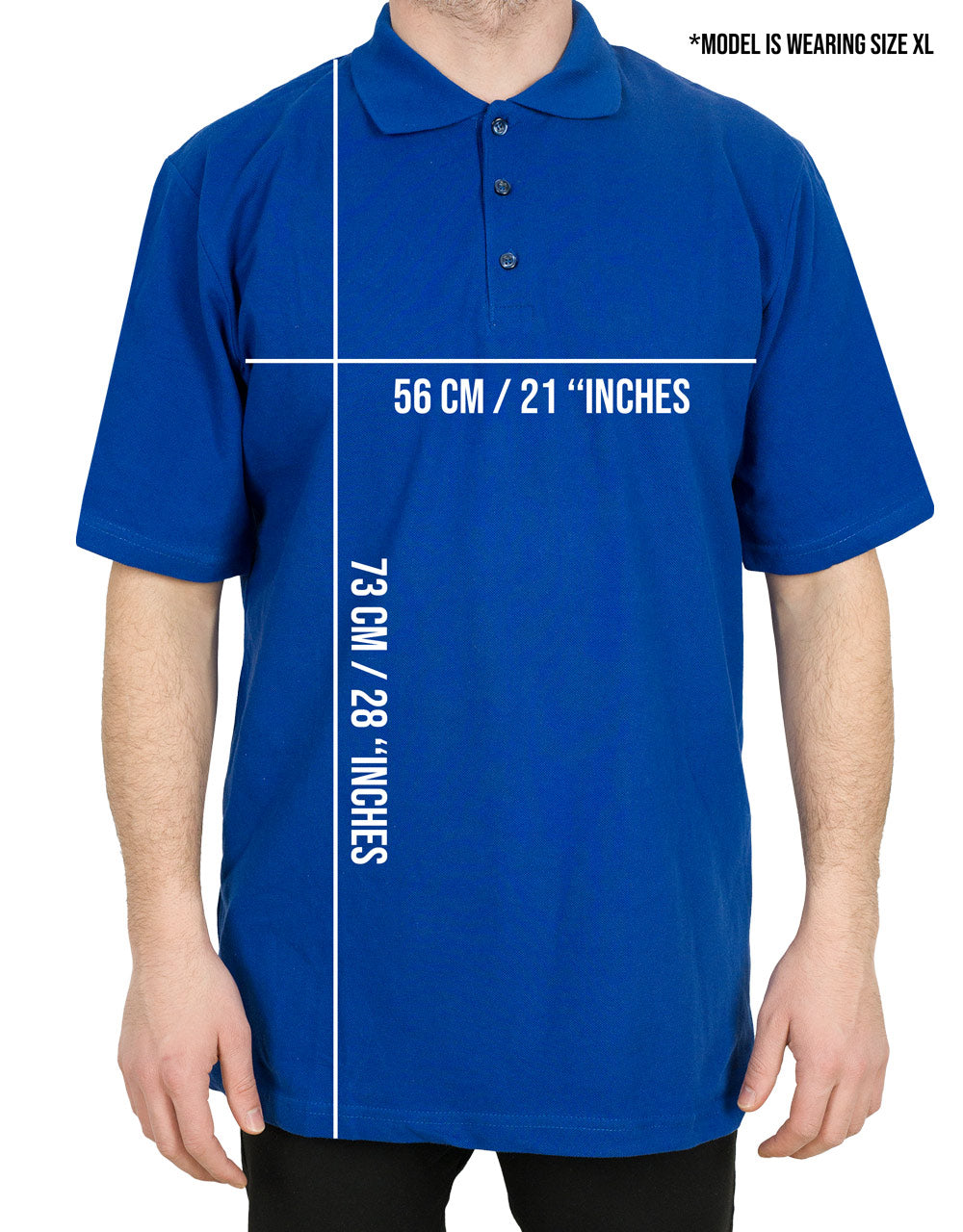 Polo Collar Blue T-Shirt - Digital Print