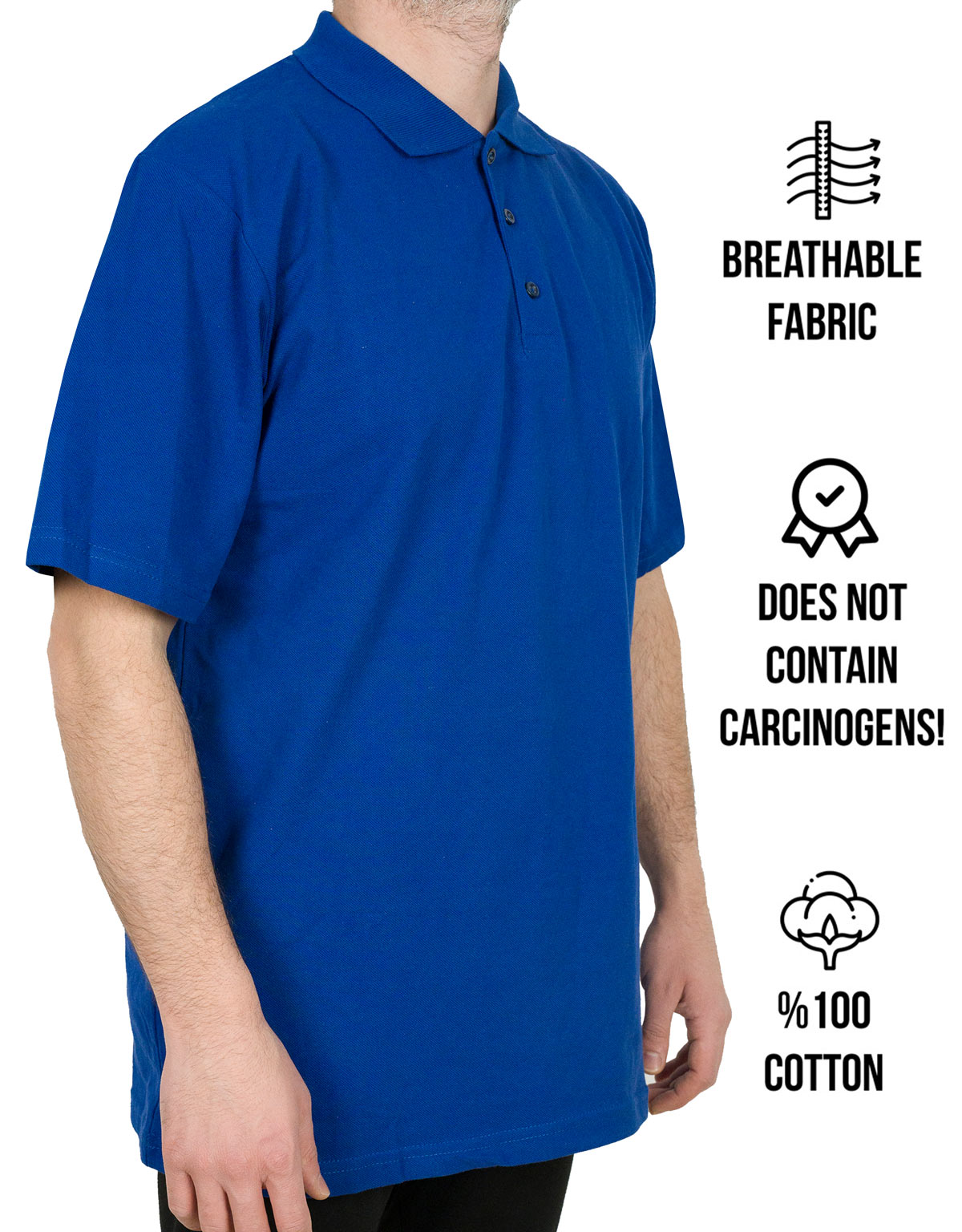 Polo Collar Blue T-Shirt - Digital Print