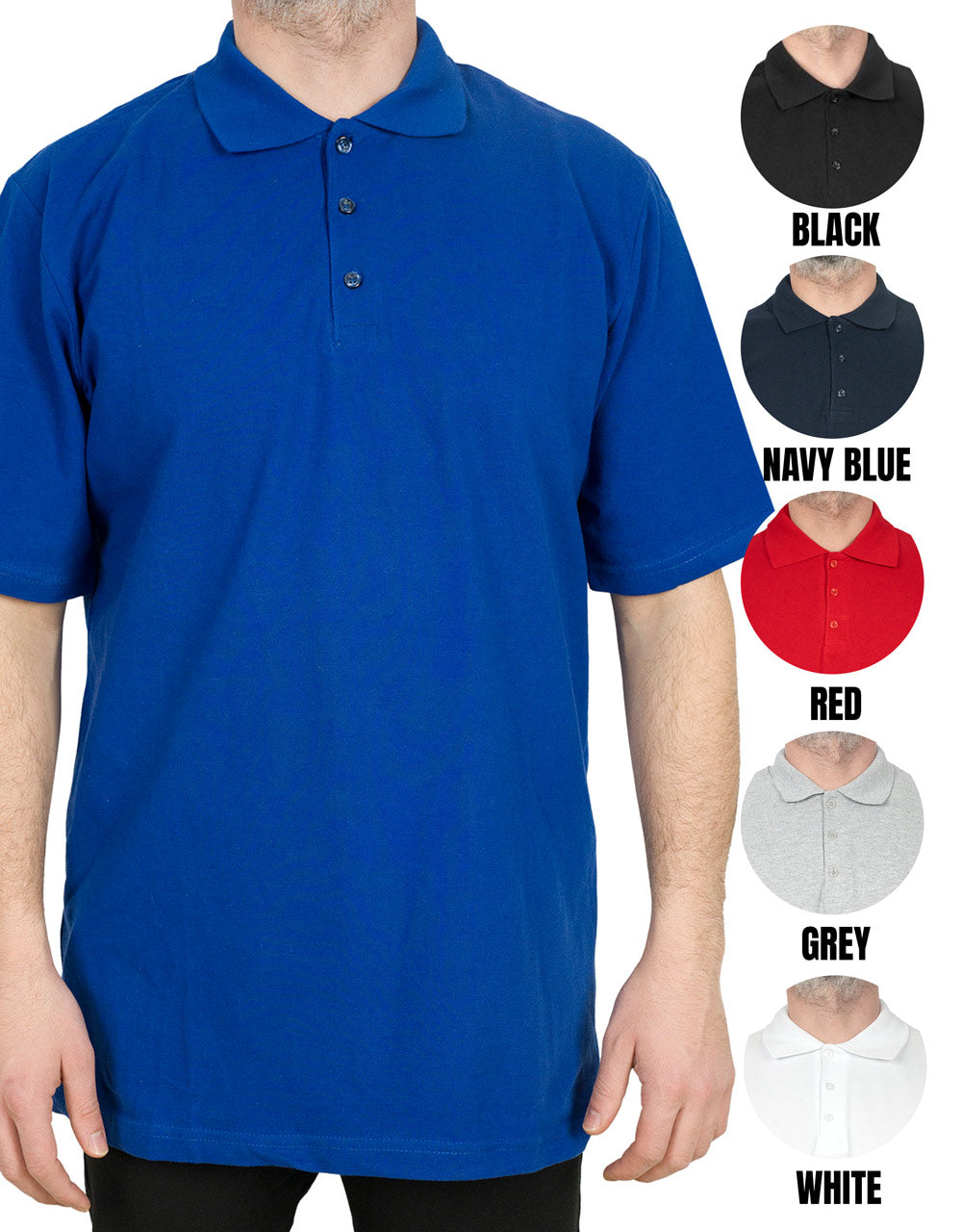 Polo-Collar T-Shirt Saks Blue