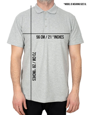 Polo Collar Gray T-Shirt - Print