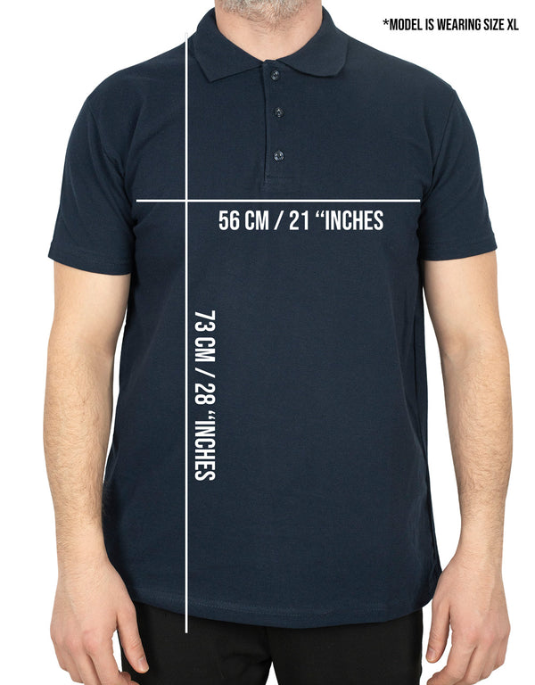 Polo Collar Navy T-Shirt - Printed
