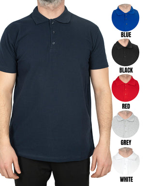 Polo Collar Navy T-Shirt - Printed