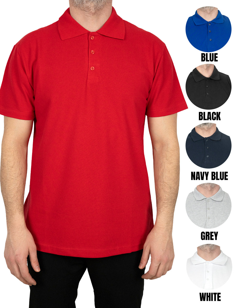 Polo Collar Red T-Shirt - Digital Print