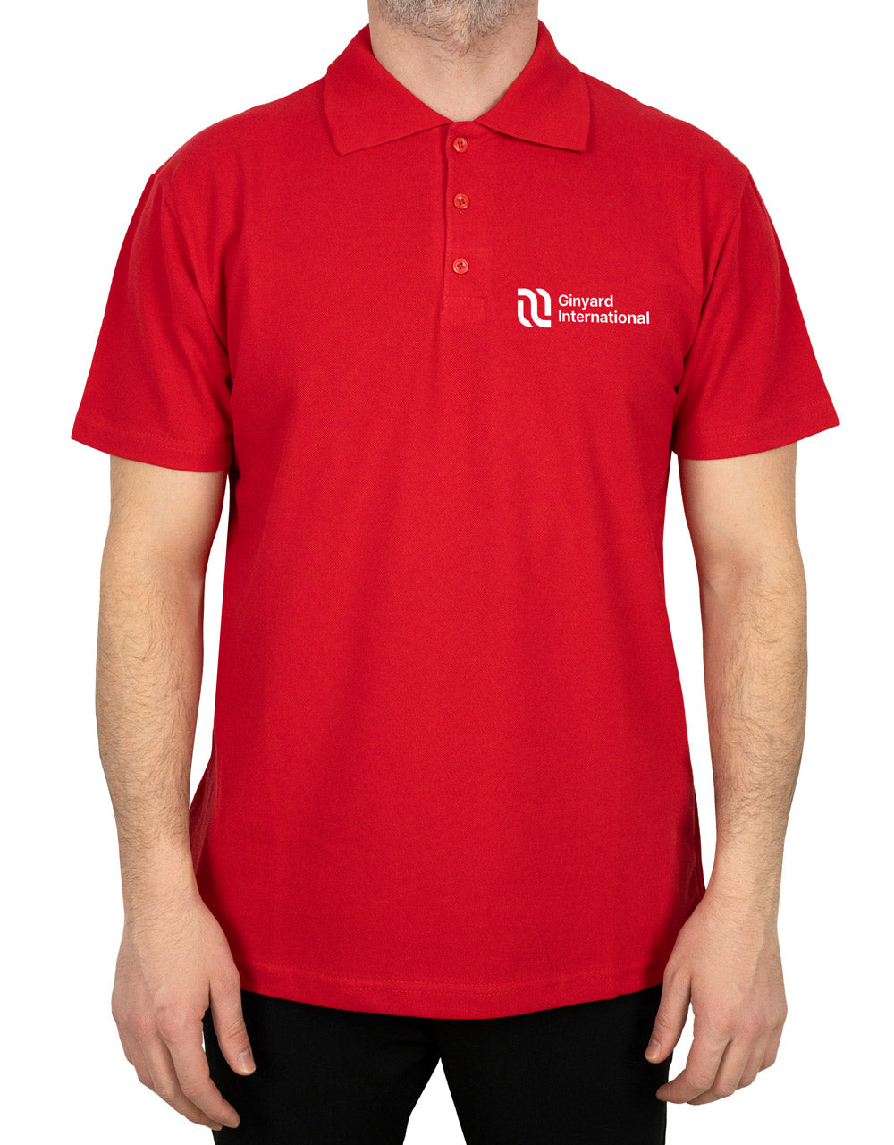 Polo Collar Red T-Shirt - Digital Print