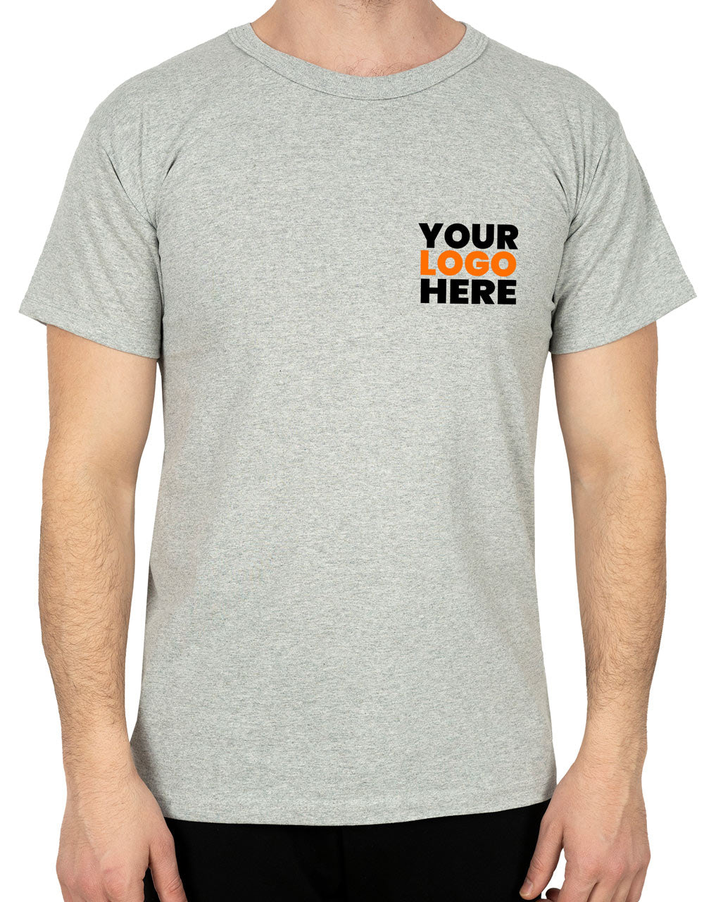 Print Promotional T-shirt Gray Color
