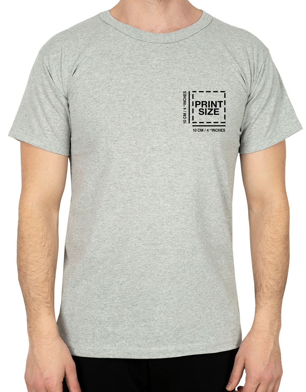 Print Promotional T-shirt Gray Color