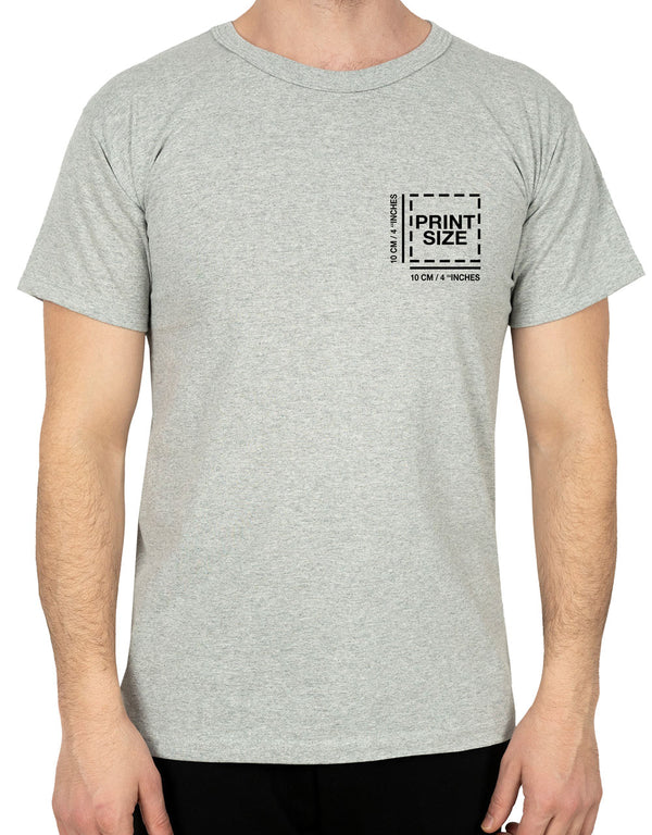 Print Promotional T-shirt Gray Color