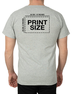 Print Promotional T-shirt Gray Color