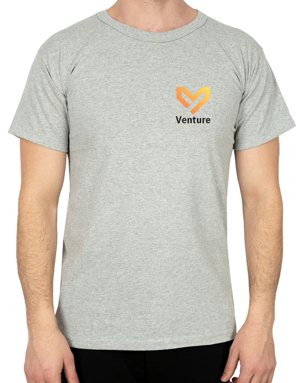 Print Promotional T-shirt Gray Color