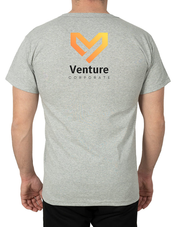 Print Promotional T-shirt Gray Color