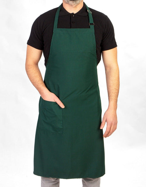 Adjustable Kitchen Apron with Pocket – Green Unisex Chef Apron, 175 g/m² Poly-Viscose - Pamusan.com