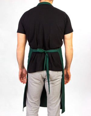 Adjustable Kitchen Apron with Pocket – Green Unisex Chef Apron, 175 g/m² Poly-Viscose - Pamusan.com