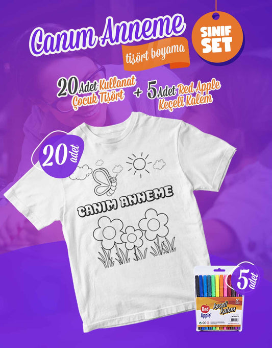 Mother's Day T-shirt Coloring Kit