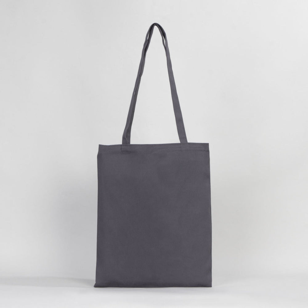 Plain Gray Gabardine Tote Bag 14"x16" – Durable Eco-Friendly Cotton Bag