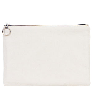 Blank Cotton Clutch Bag with Zipper – 12"x8"  Lined Purse