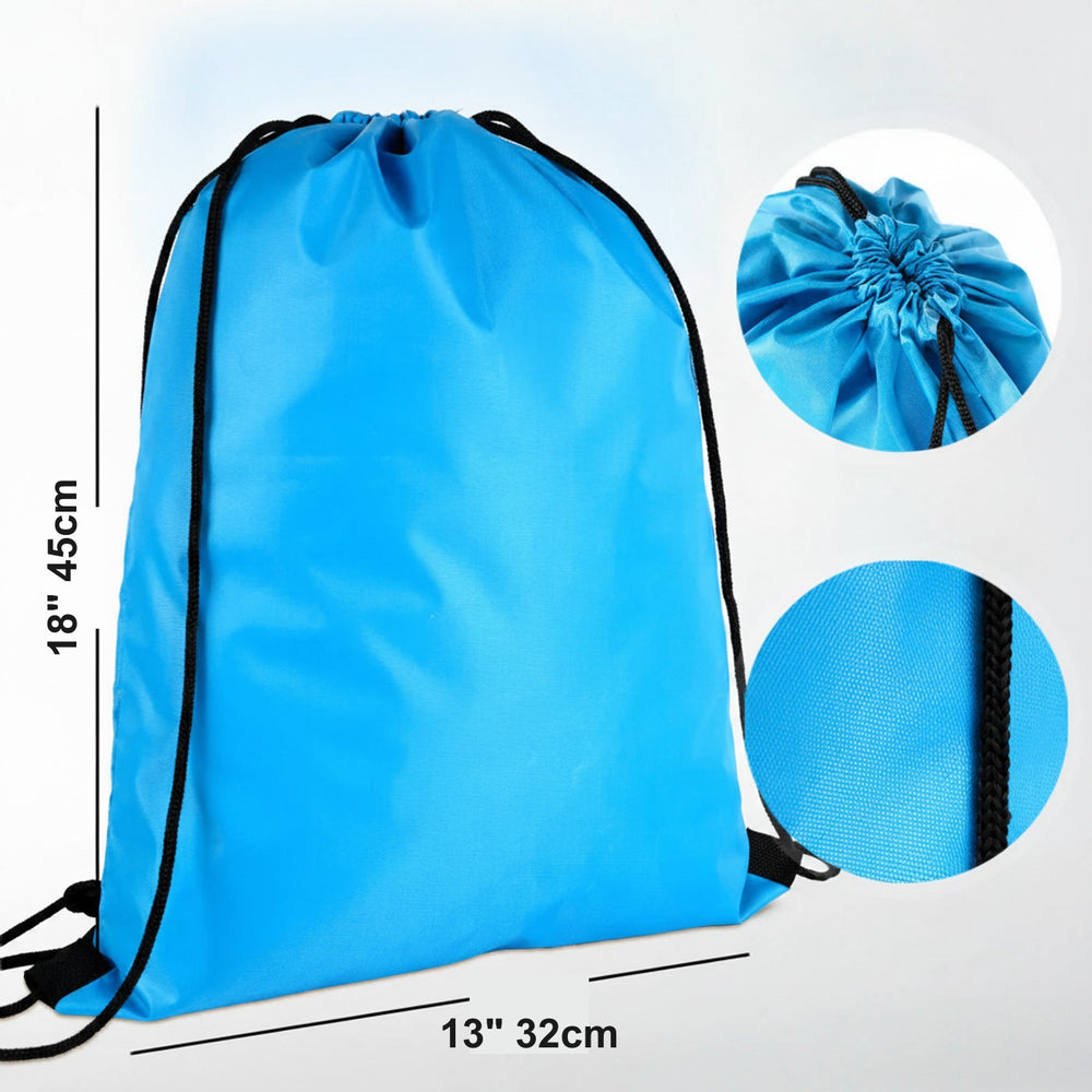 Waterproof drawstring backpack in Turquoise, Large 13×18 in (32×45 cm) - Pamusan.com