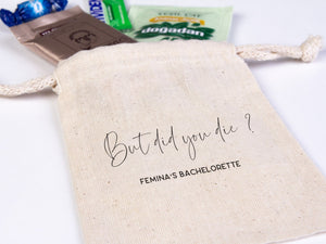 Bachelorette Party, Survival Kits, Hangover Kits, Custom Handmade Hangover Pouch Bag, Organic And Eco Friendly - Pamusan.com